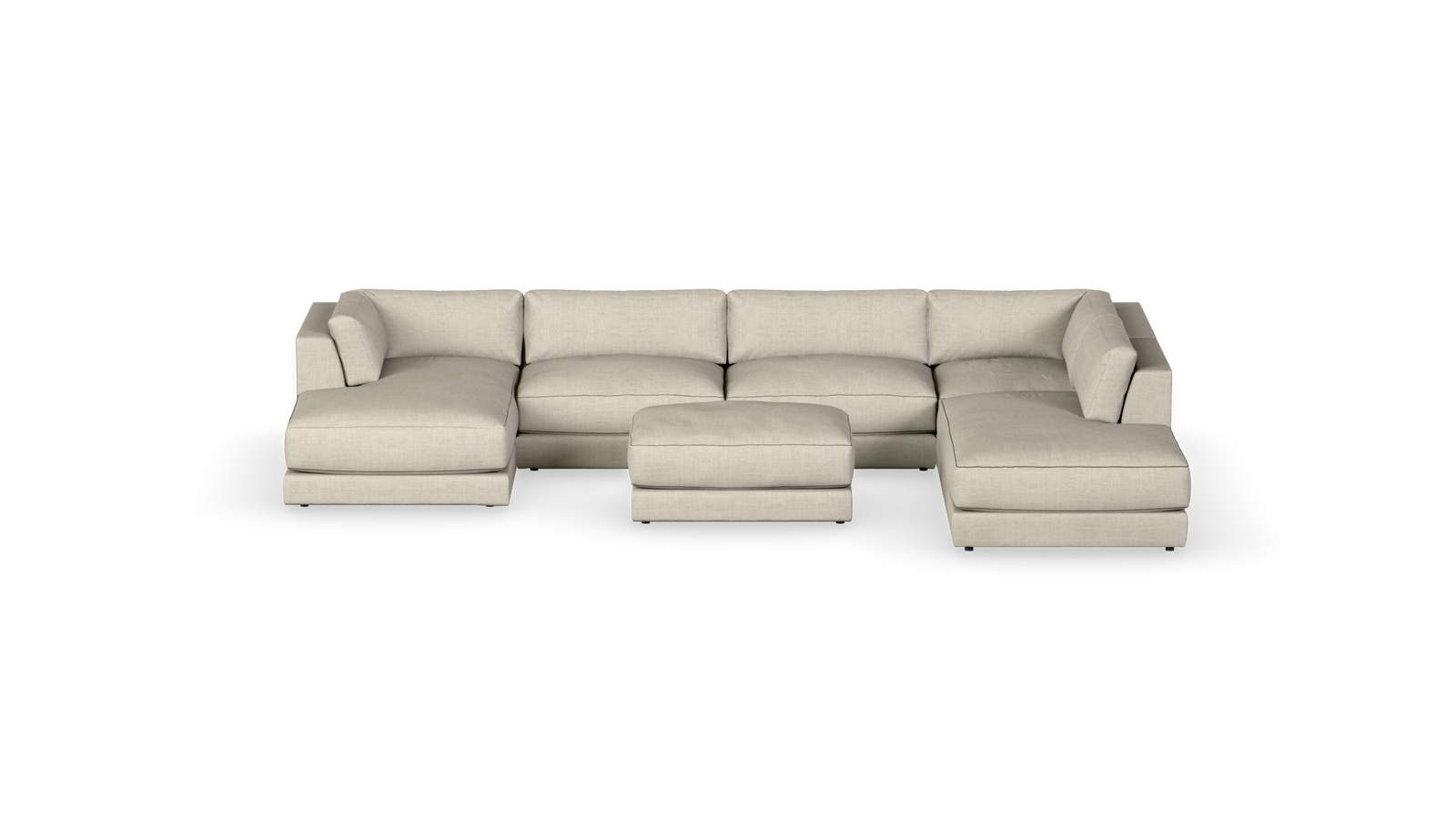 Minx - Full Corner With Ottoman - Fully Upholstered