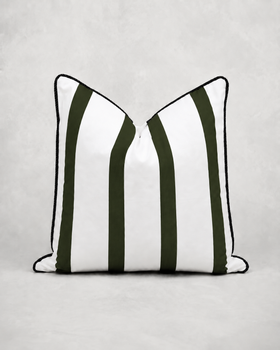 Olive Grove Stripe Feather Scatter Cushion - 60 x 60 cm