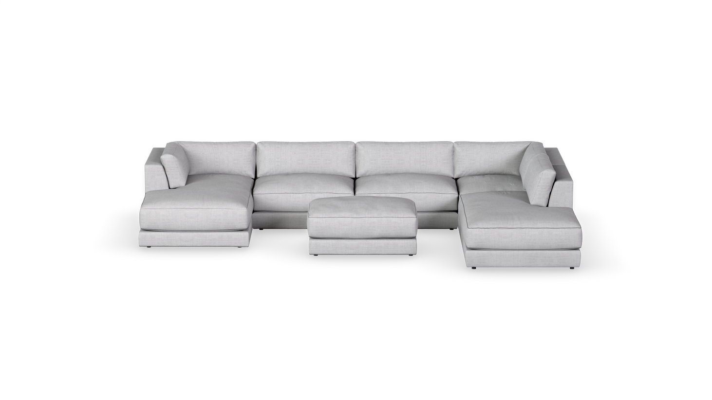 Minx - Full Corner With Ottoman - Fully Upholstered