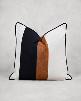 Leather Lineage Feather Scatter Cushion - 60 x 60 cm