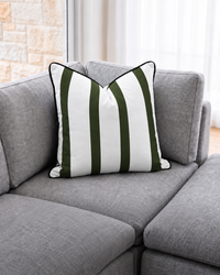 Olive Grove Stripe Feather Scatter Cushion - 60 x 60 cm