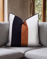 Leather Lineage Feather Scatter Cushion - 60 x 60 cm