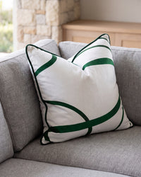 Swirl Emerald Feather Scatter Cushion - 60 x 60 cm