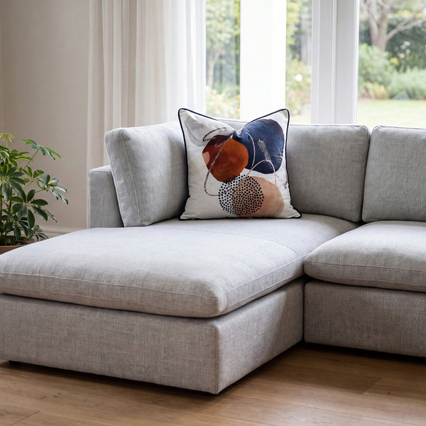 Sofaworx feather scatter cushion on a grey sofa